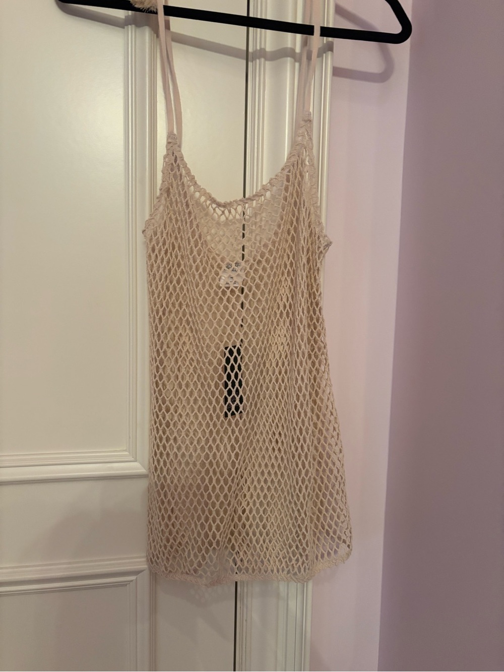 wild fable Beige Open-Weave Sleeveless Camisole
